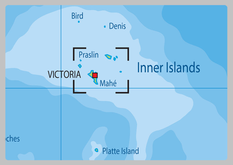 Physical Map of the Seychelles - The Oxford Collection