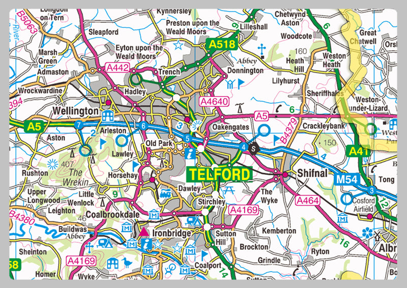 Shropshire County Map– I Love Maps