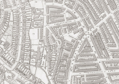 London 1872 Ordnance Survey Map - Sheet XVI - St Pancras | I Love Maps