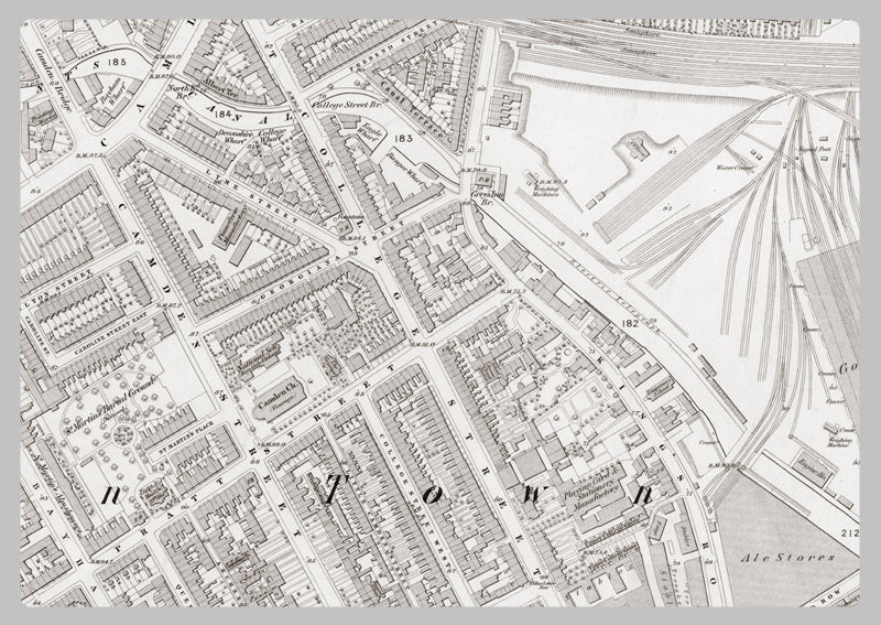 London 1872 Ordnance Survey Map - Sheet XVI - St Pancras