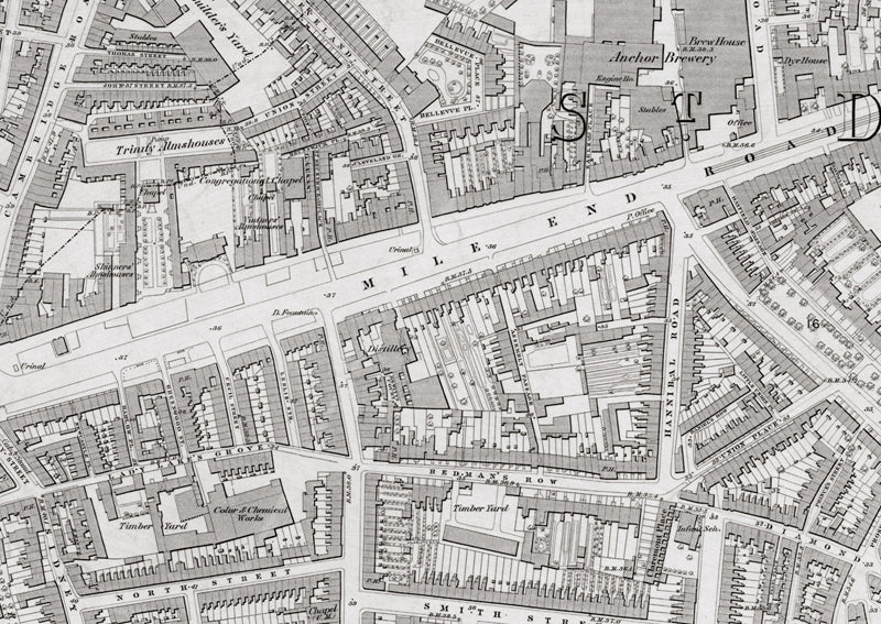 London 1872 Ordnance Survey Map Sheet XXXVII Stepney I Love Maps