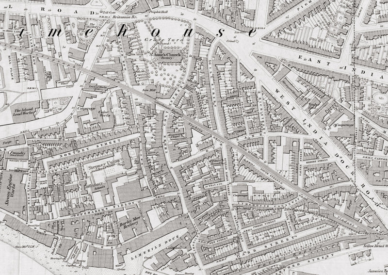 London 1872 Ordnance Survey Map - Sheet XXXVII - Stepney | I Love Maps