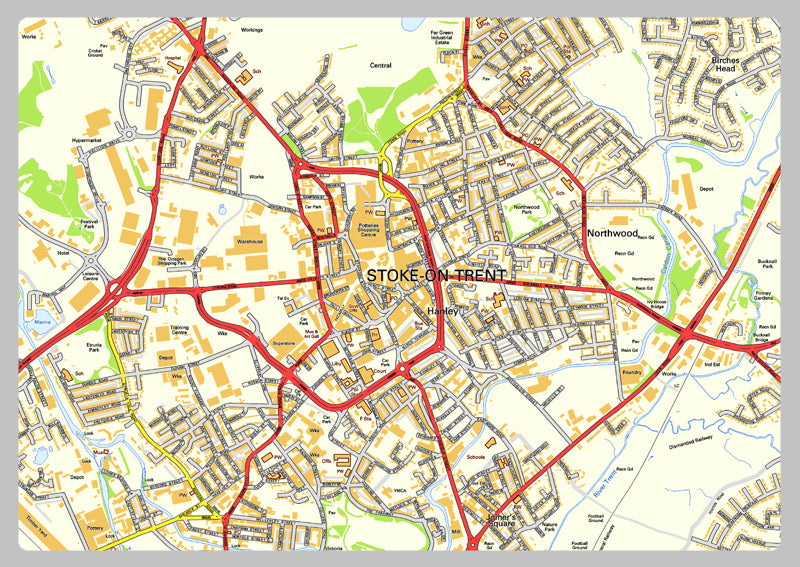 Stoke on Trent Street Map