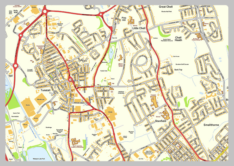 Stoke on Trent Street Map