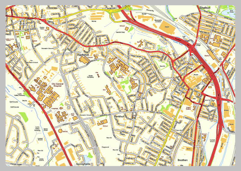 Stoke on Trent Street Map