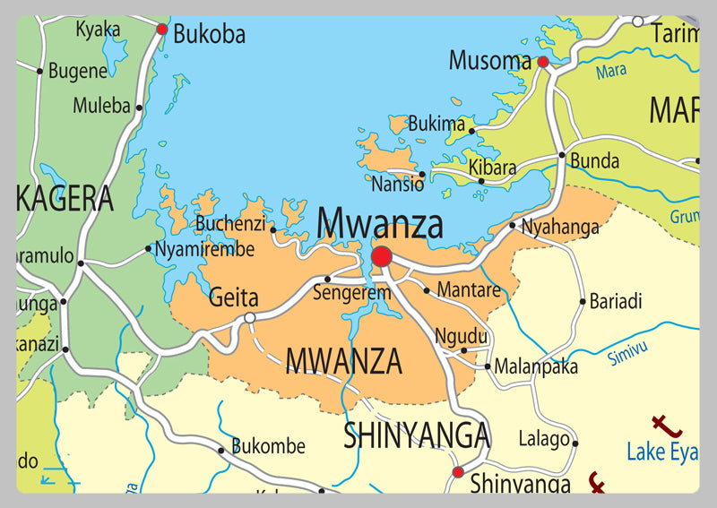 Tanzania Political Map