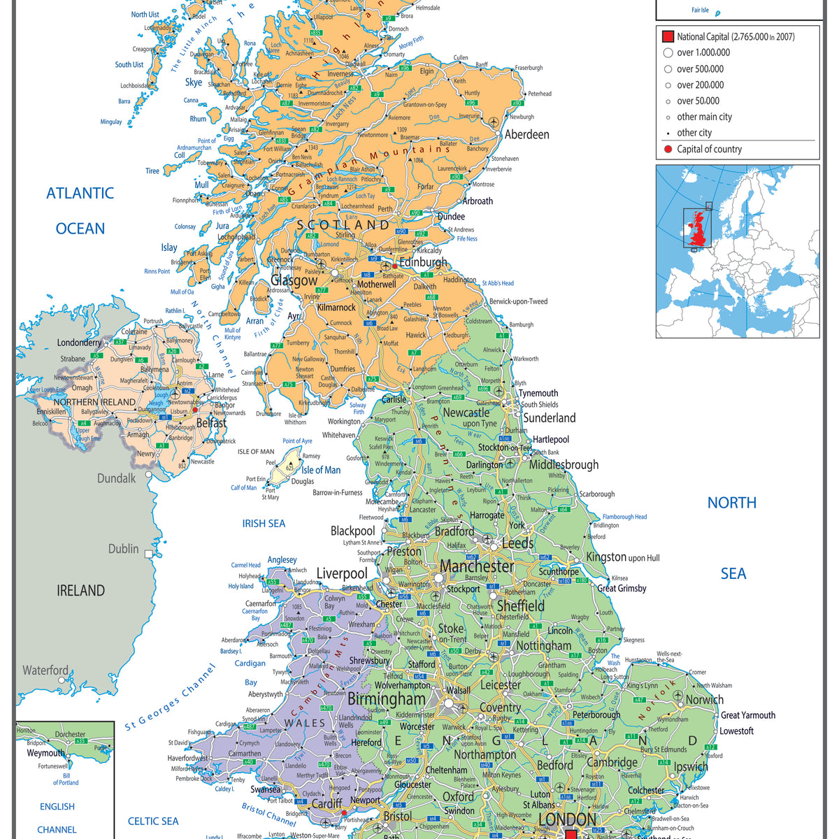 United Kingdom Political Map– I Love Maps