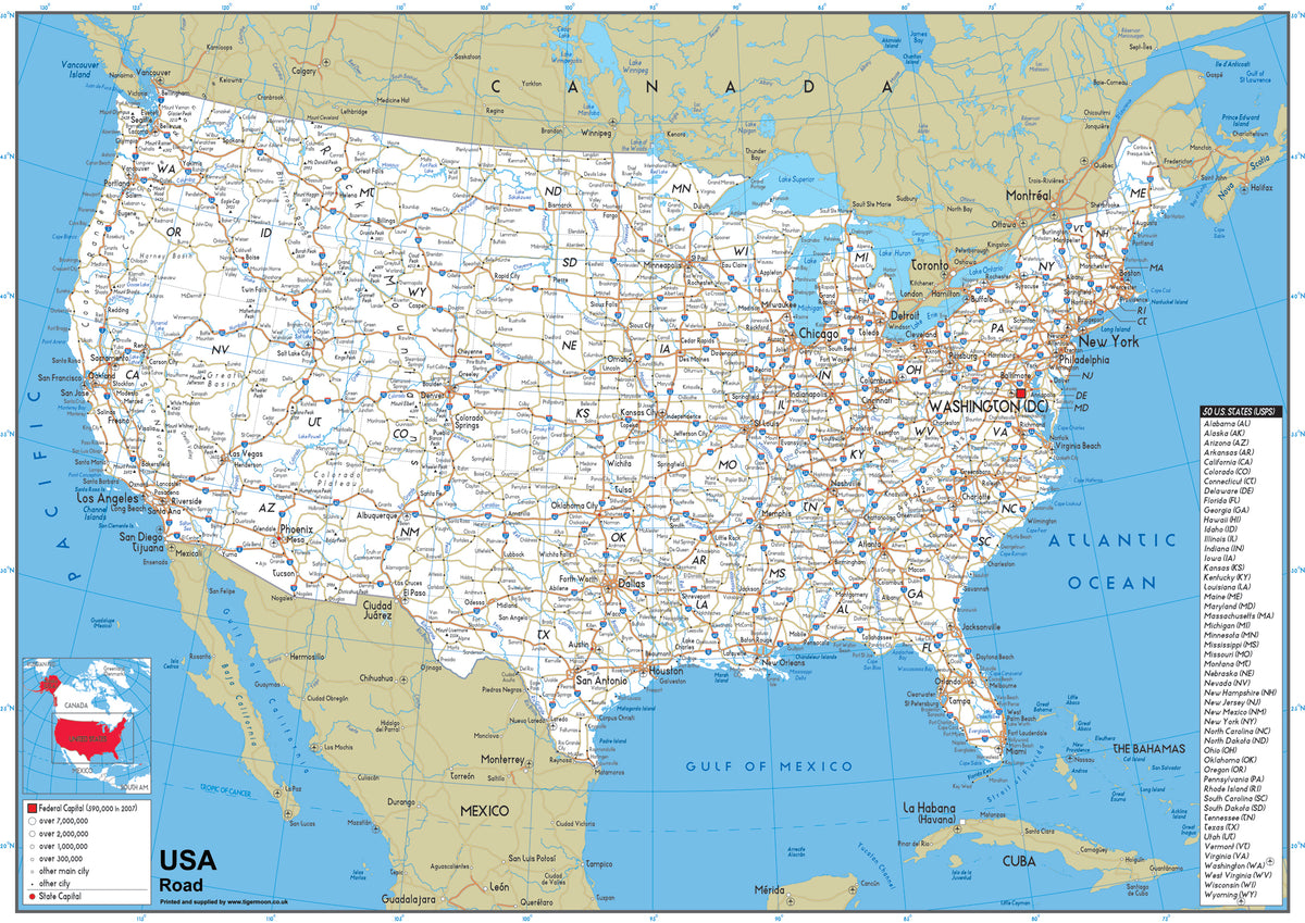 USA Road Map– I Love Maps