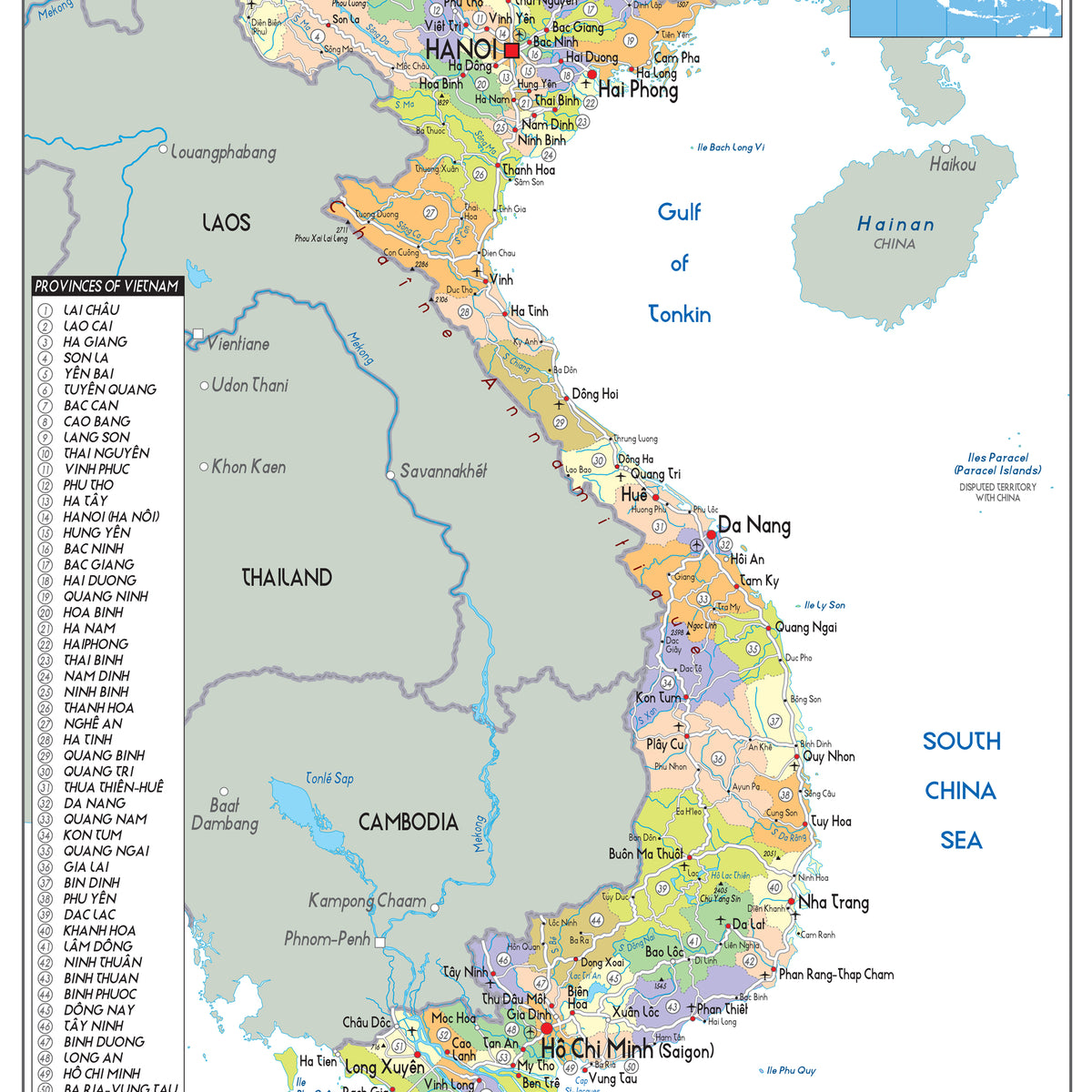 Vietnam Political Map– I Love Maps