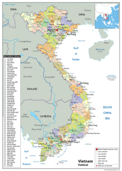 Vietnam Political Map– I Love Maps