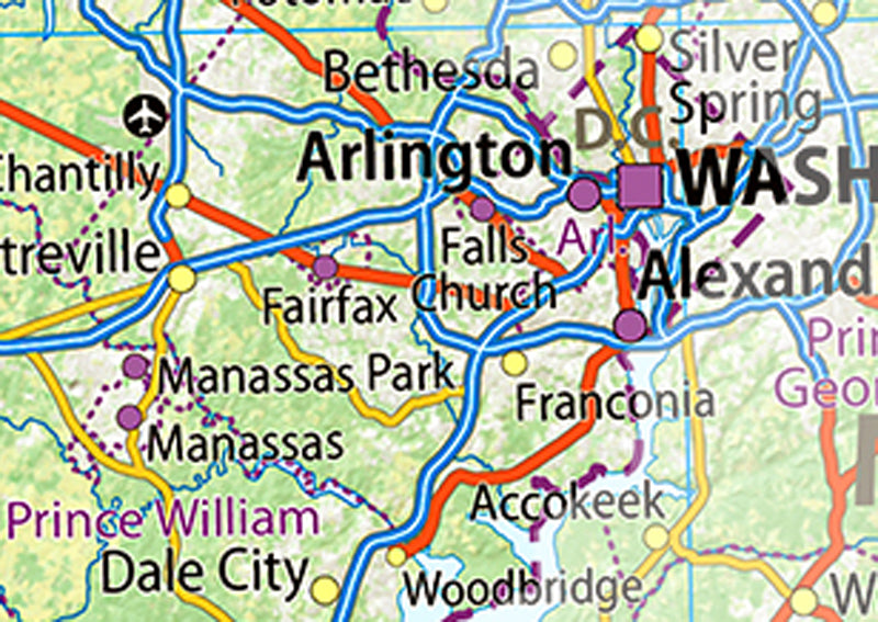 Virginia Physical State Map | I Love Maps