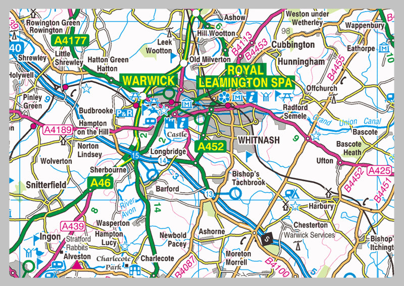 Warwickshire County Map– I Love Maps