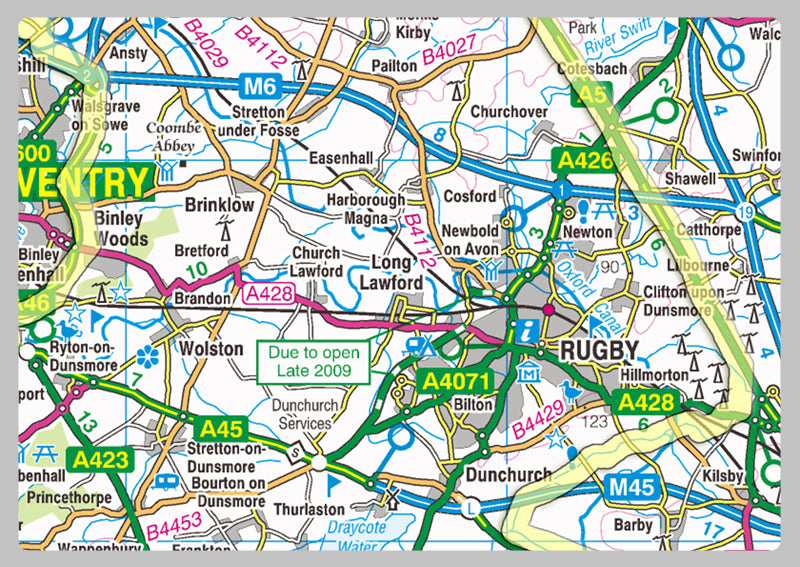 Warwickshire County Map– I Love Maps