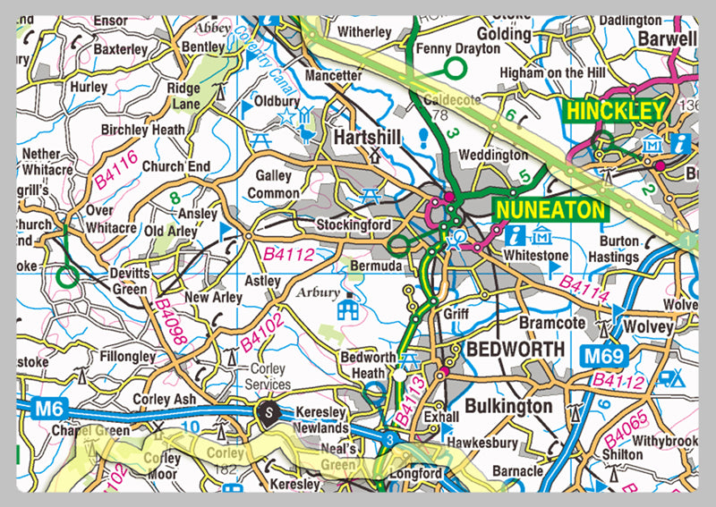 Warwickshire County Map– I Love Maps