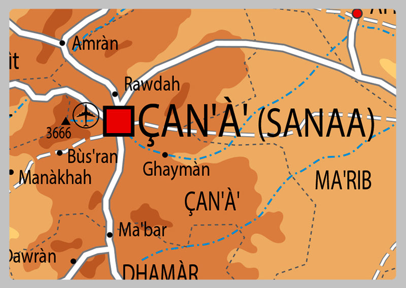 Physical Map of Yemen - The Oxford Collection– I Love Maps