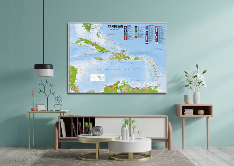 Caribbean Physical Map