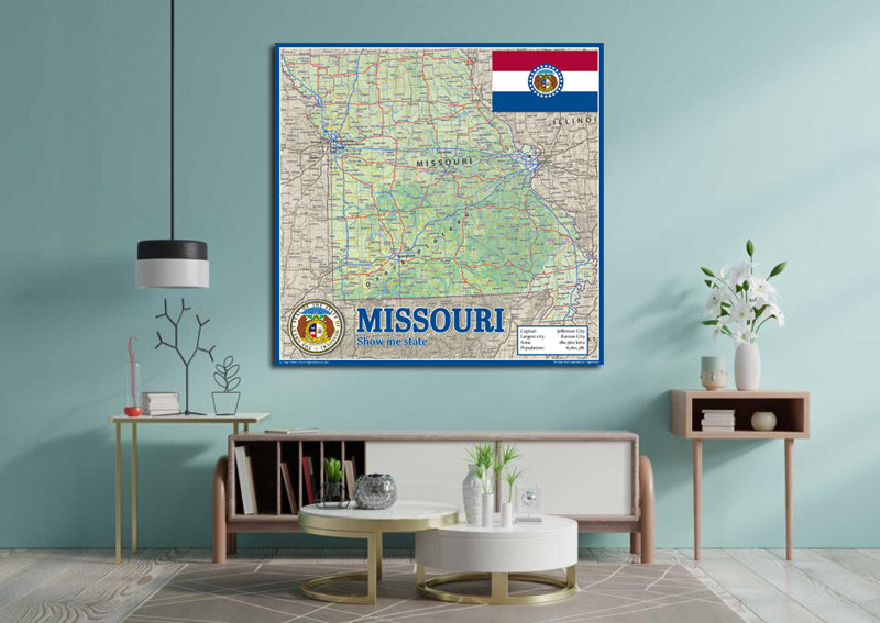 Missouri Physical State Map