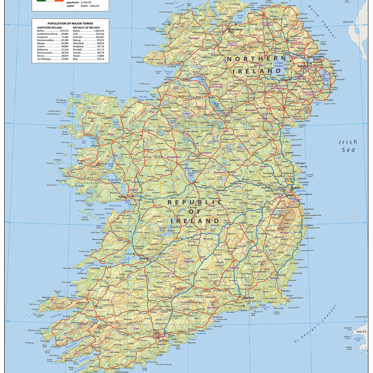 Map of Ireland - A2– I Love Maps