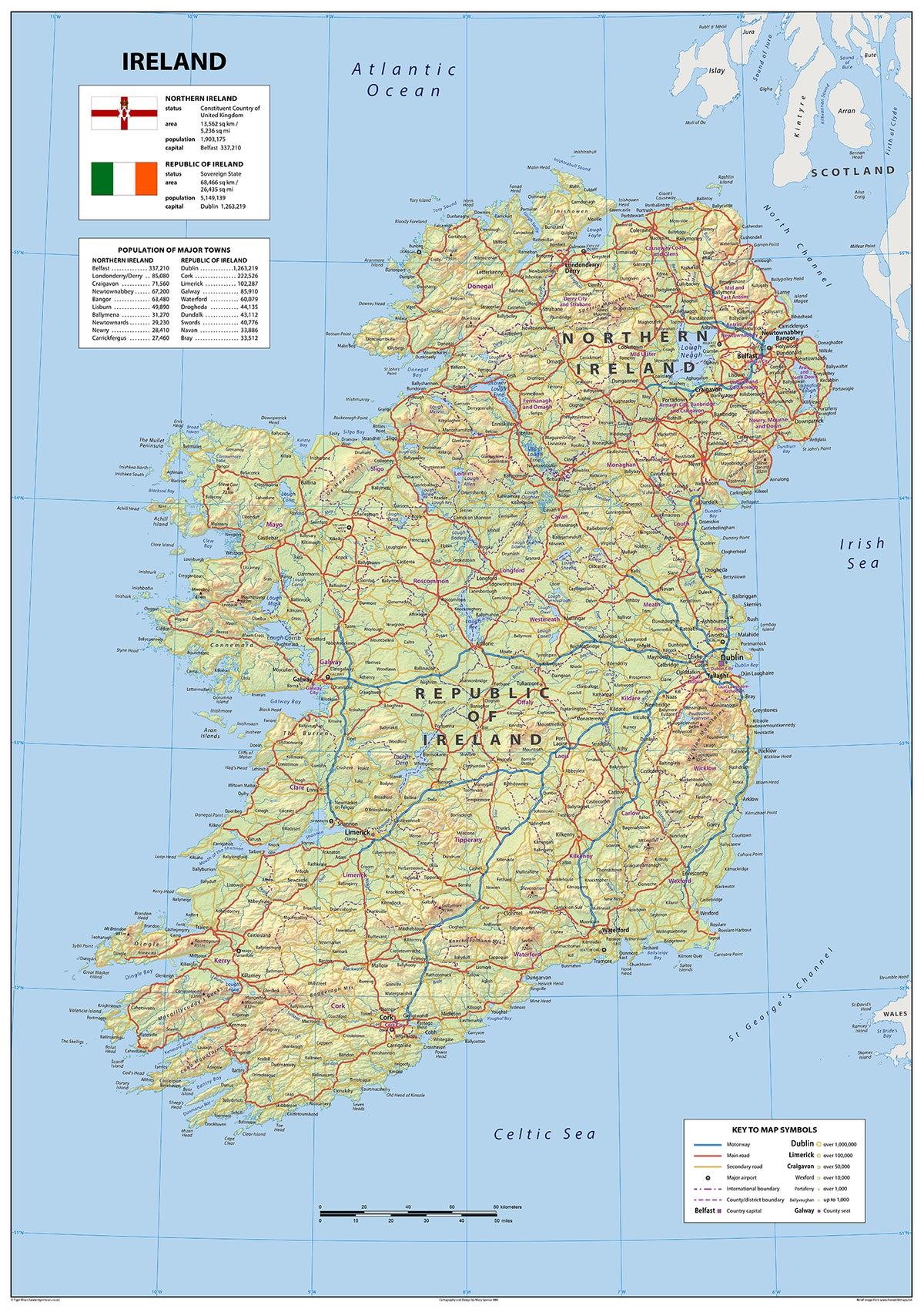 Map of Ireland - A2– I Love Maps