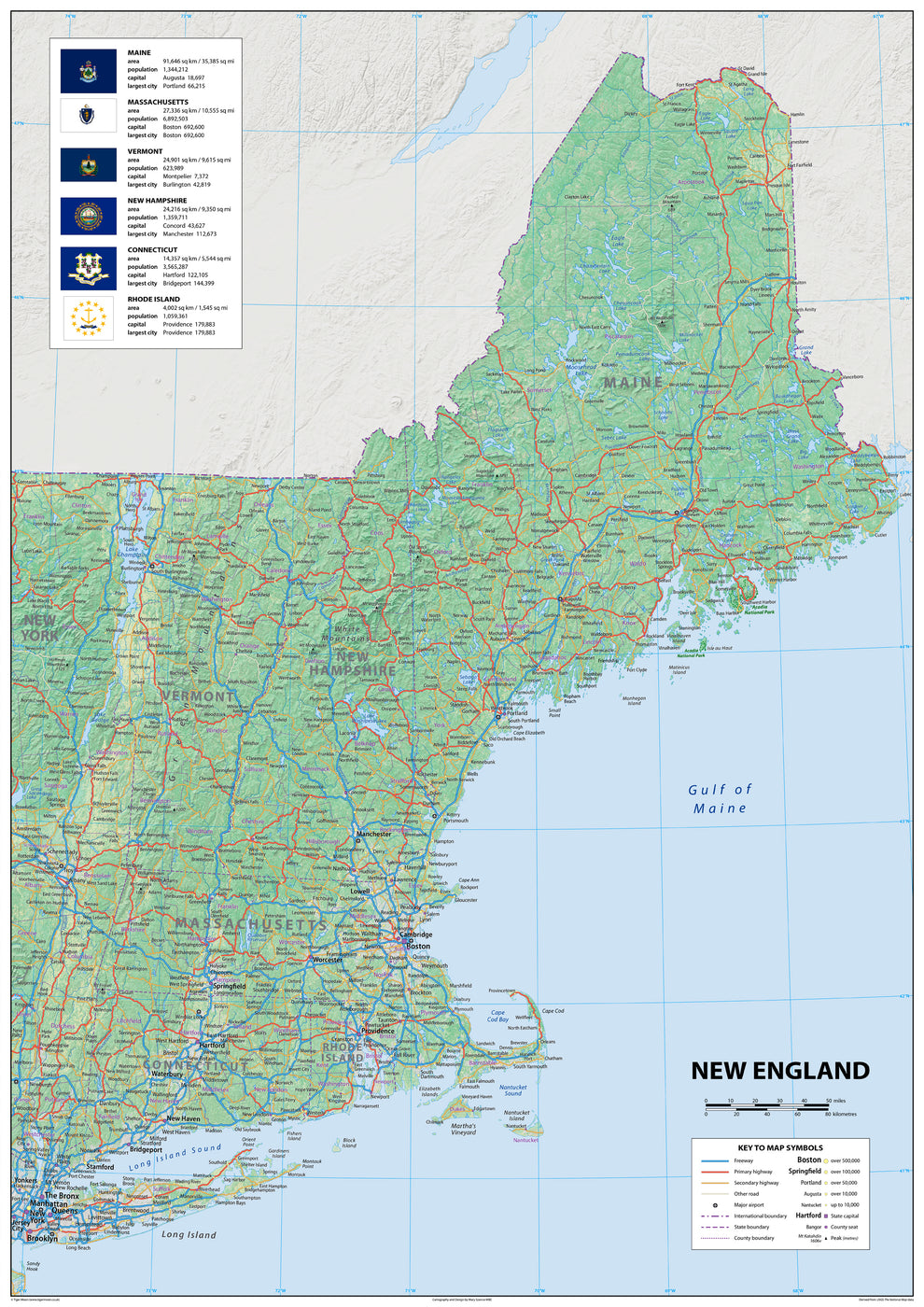 New England Physical Map I Love Maps   NewenglandHero 992x1400 