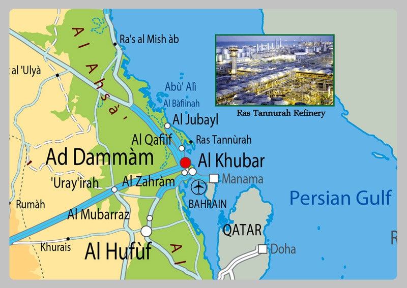 Illustrated Map of Saudi Arabia