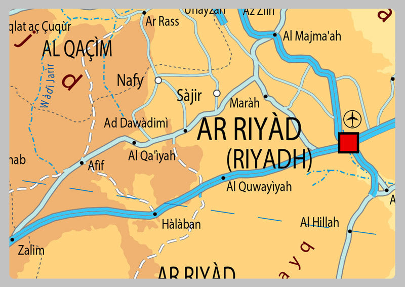 Illustrated Map of Saudi Arabia