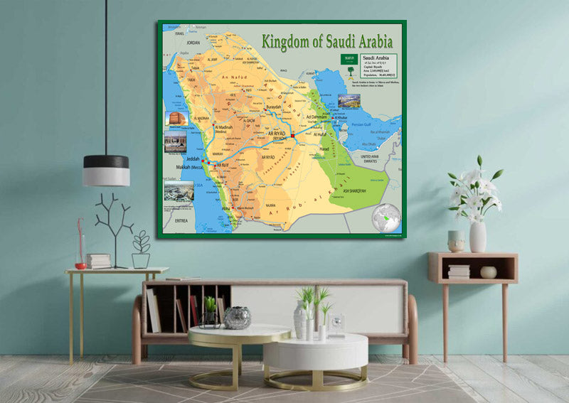 Illustrated Map of Saudi Arabia