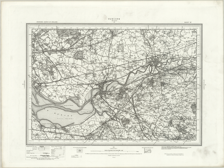 1890 Collection - Runcorn (Wigan) Ordnance Survey Map