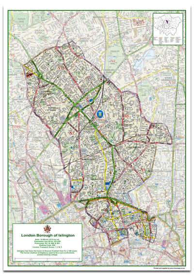 Islington London Borough Map– I Love Maps