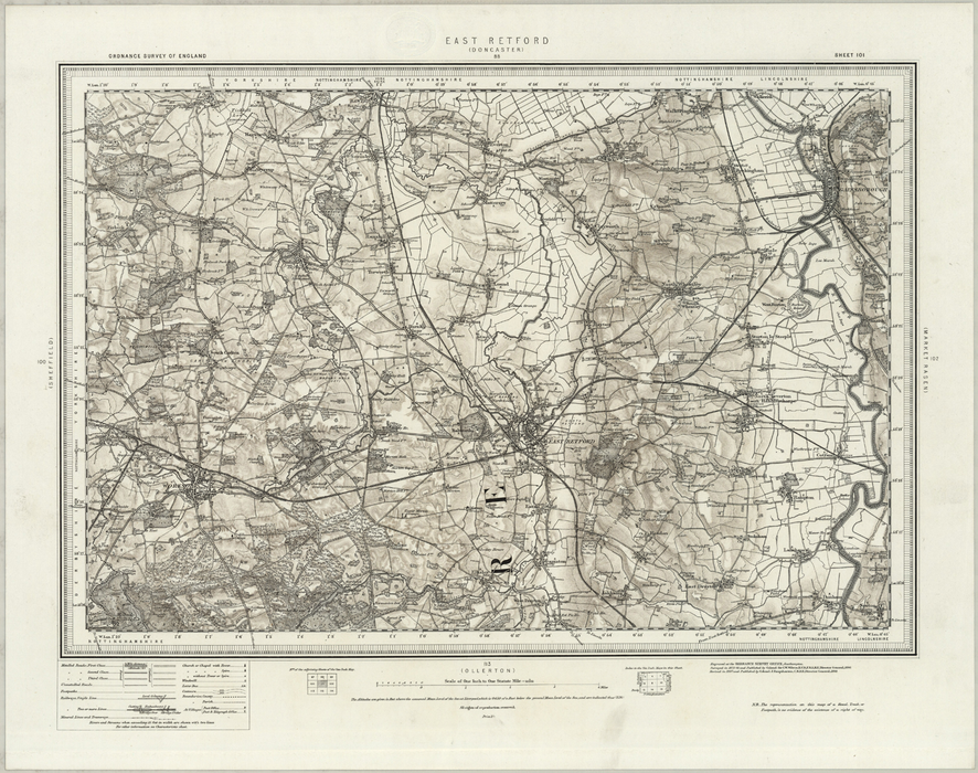 1890 Collection - East Retford (Doncaster) Ordnance Survey Map