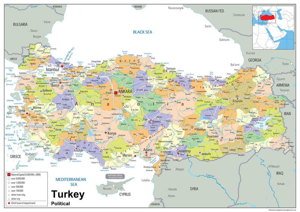 Turkey Political Map