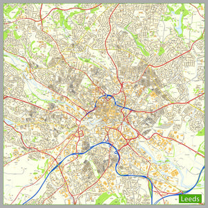 Leeds City Centre Street Map– I Love Maps