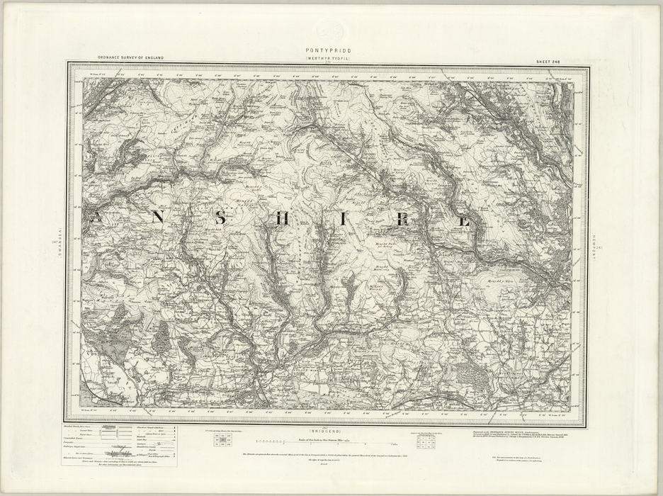 1890 Collection - Pontypridd (Merthyr Tydfil) Ordnance Survey Map