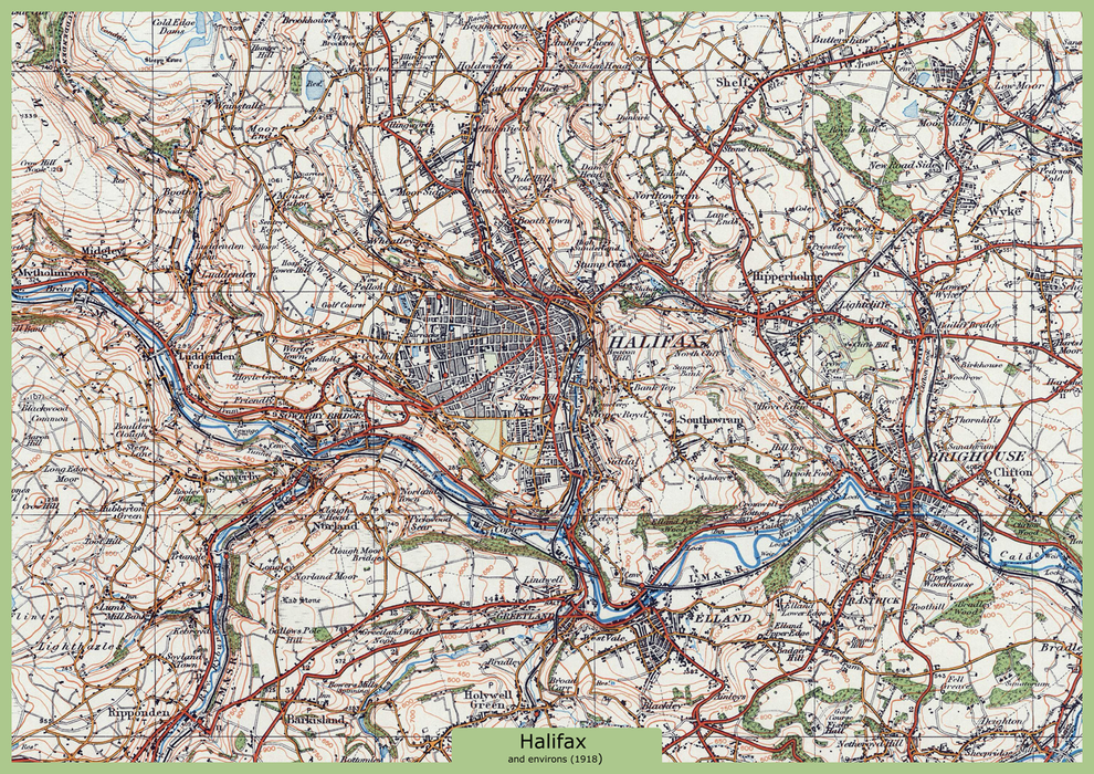 Halifax and Environs Ordnance Survey Map 1920– I Love Maps