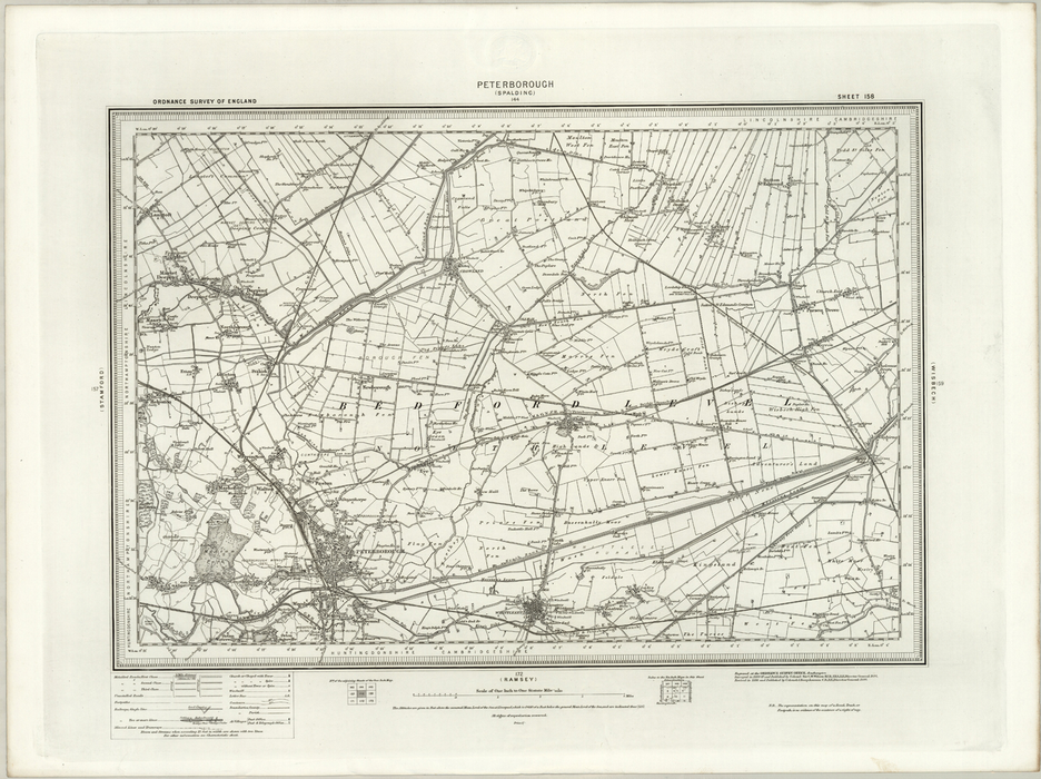 1890 Collection - Peterborough (Spalding) Ordnance Survey Map