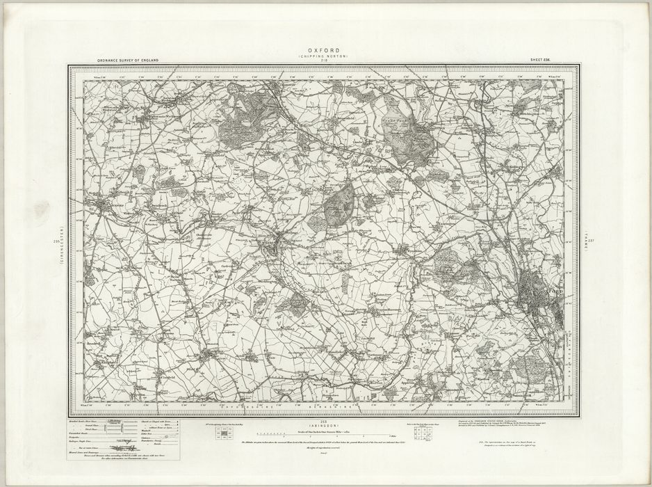 1890 Collection - Oxford (Chipping Norton)  Ordnance Survey Map