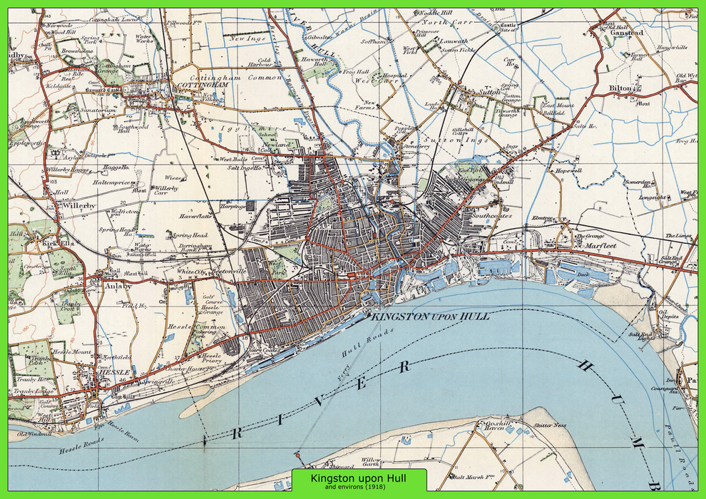 Kingston upon Hull and Environs Ordnance Survey Map 1920