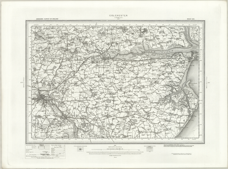 1890 Collection - Colchester (Ipswich) Ordnance Survey Map