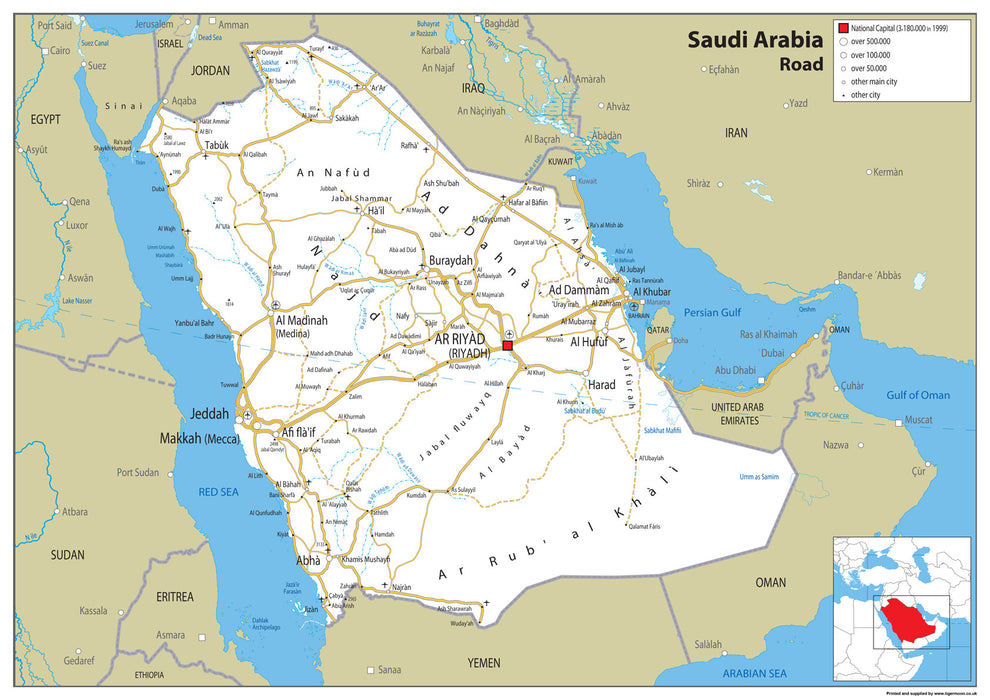 Saudi Arabia Road Map