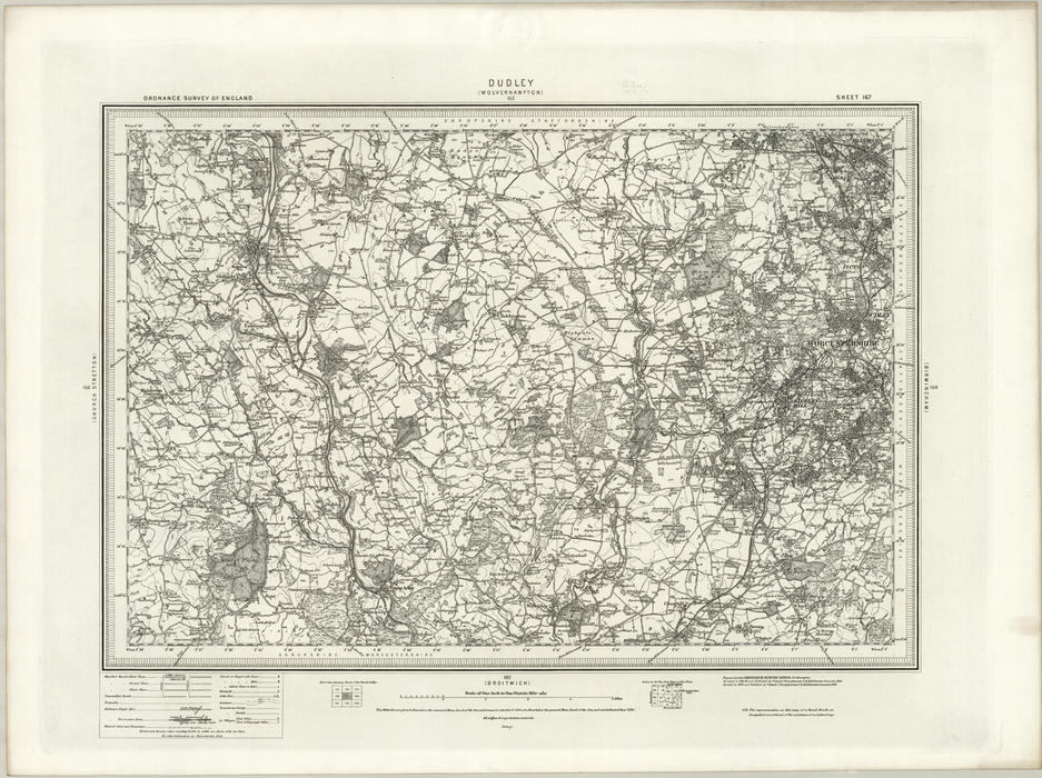 1890 Collection - Dudley (Wolverhampton) Ordnance Survey Map