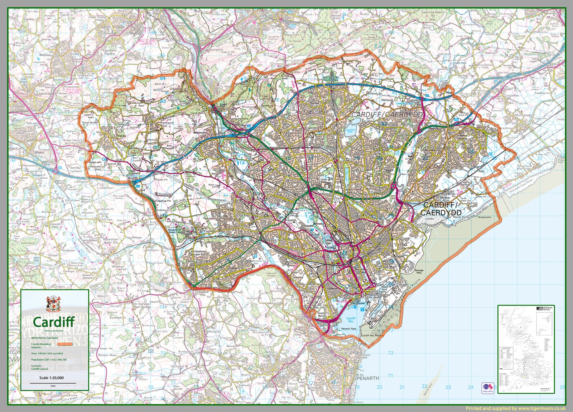 Cardiff County Map– I Love Maps