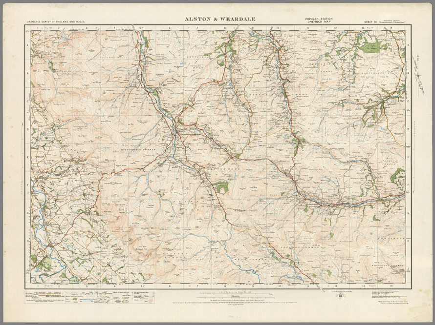1920 Collection - Alston & Weardale Ordnance Survey Map