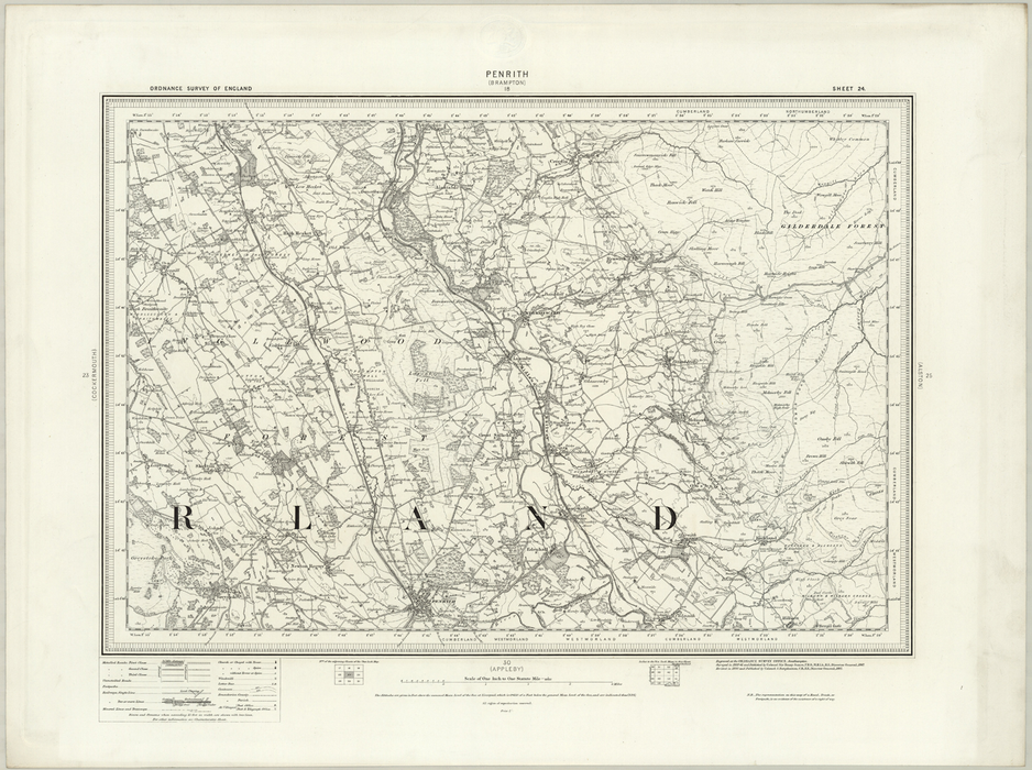 1890 Collection - Penrith (Brampton) Ordnance Survey Map