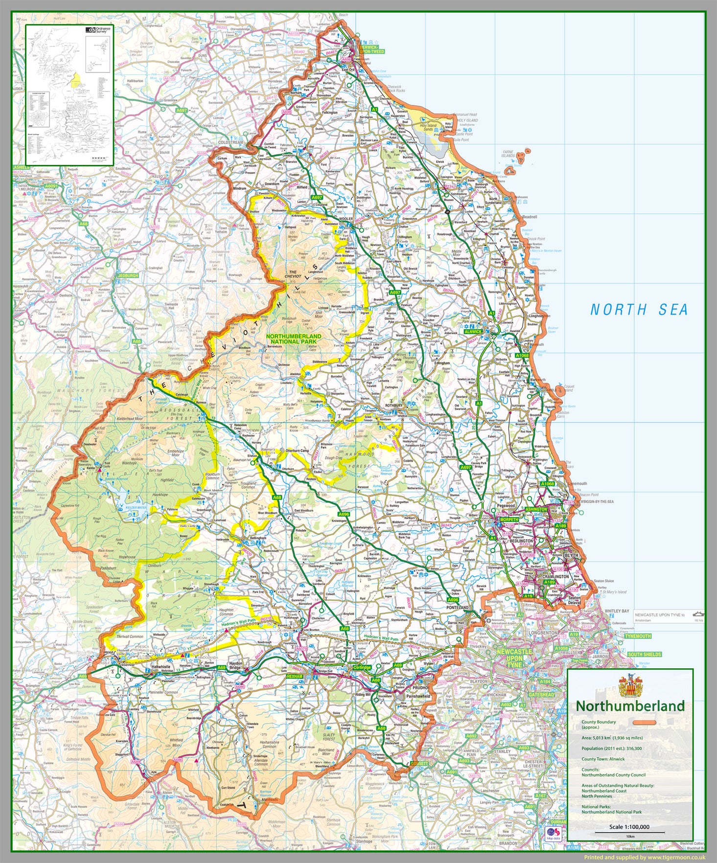 Northumberland County Map– I Love Maps