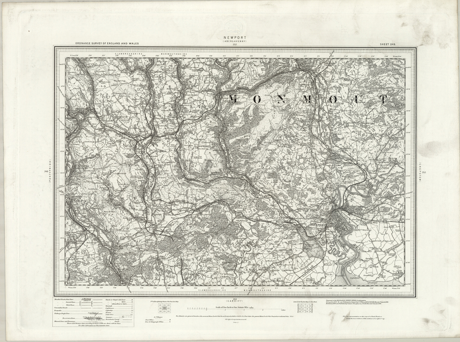 1890 Collection - Newport (Abergavenny) Ordnance Survey Map