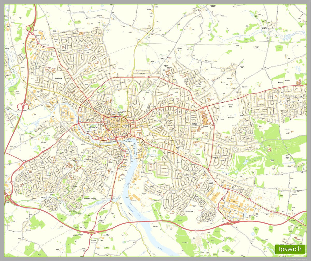 Ipswich Street Map– I Love Maps