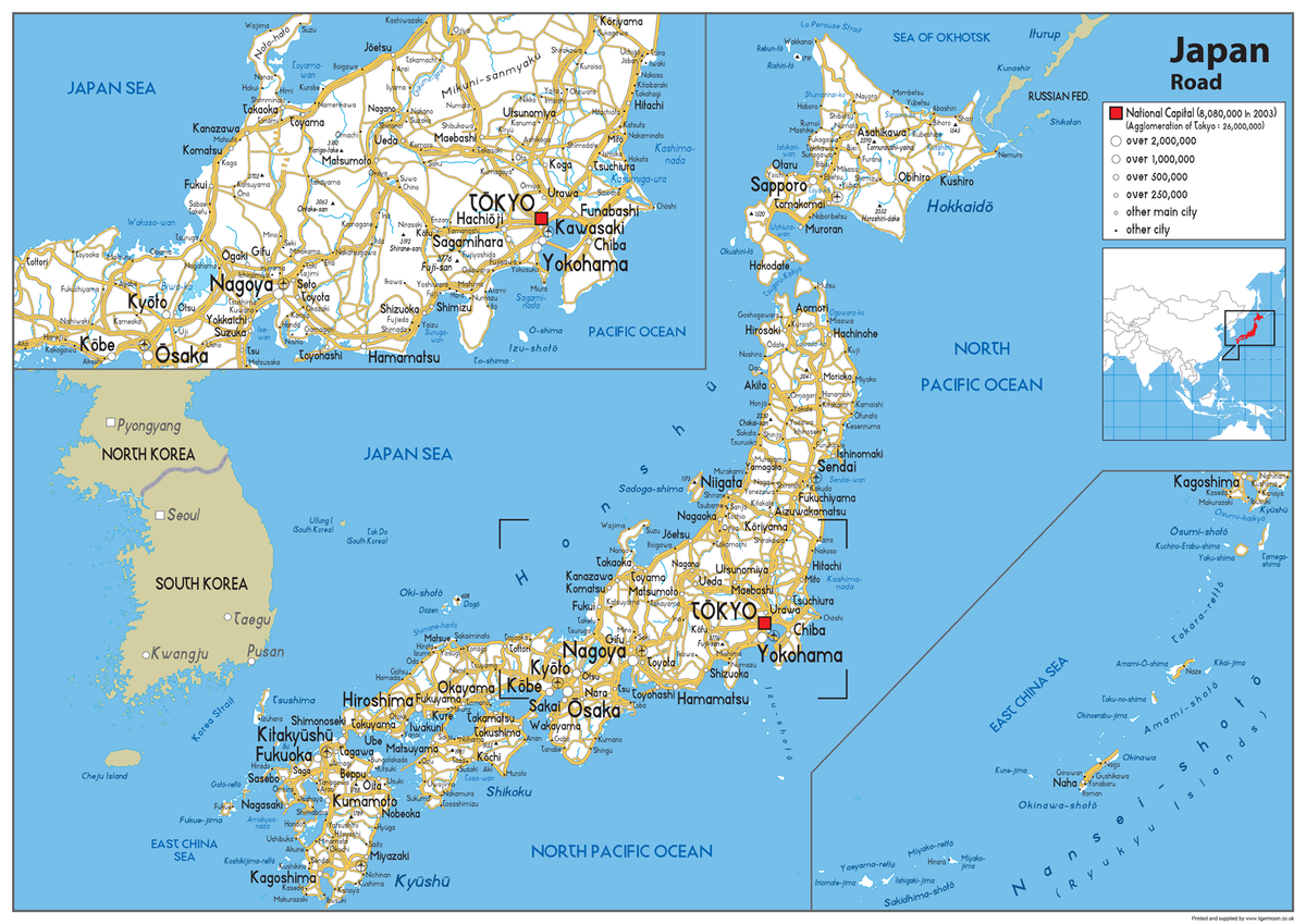 Japan Road Map– I Love Maps