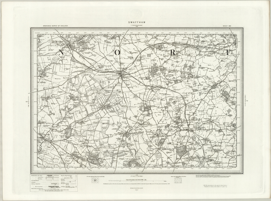 1890 Collection - Swaffham (Fakenham) Ordnance Survey Map