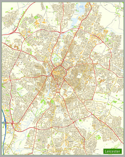 Leicester City Centre Street Map– I Love Maps