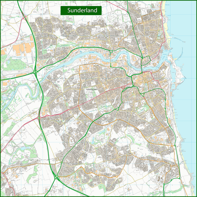 Sunderland Street Map– I Love Maps